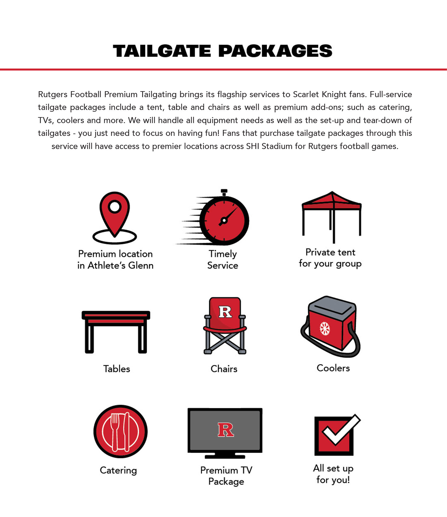 Rutgers Premium Tailgating